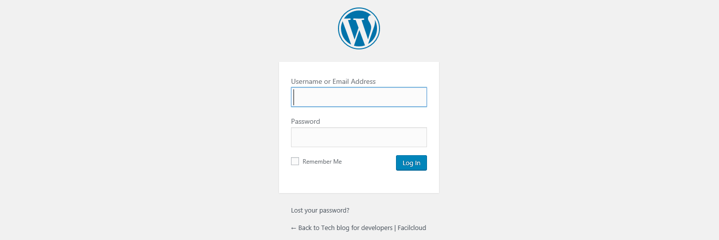 WordPress admin